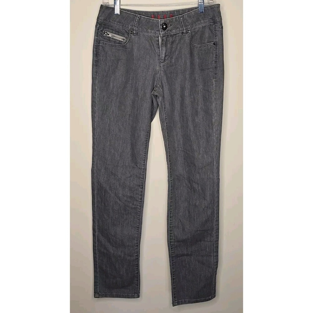 Black Gray Denim Skinny Jeans By Elle Women's Sz‎ 8R Mid Rise & Stretch
